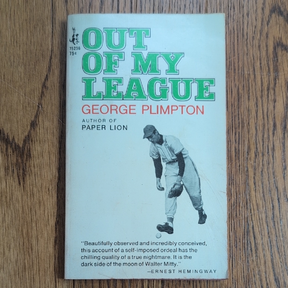 Vintage First Printing Out Of My League By George Plimpton Paperback Book